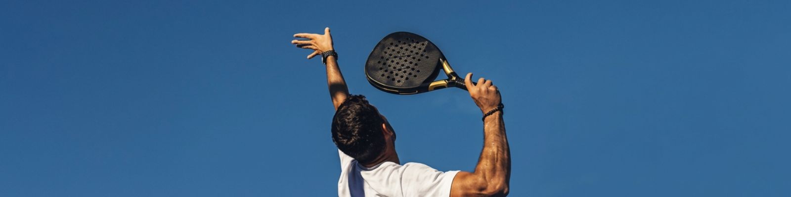 Padel player at court